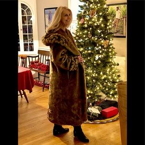 Floor Length Faux Fur with Hood